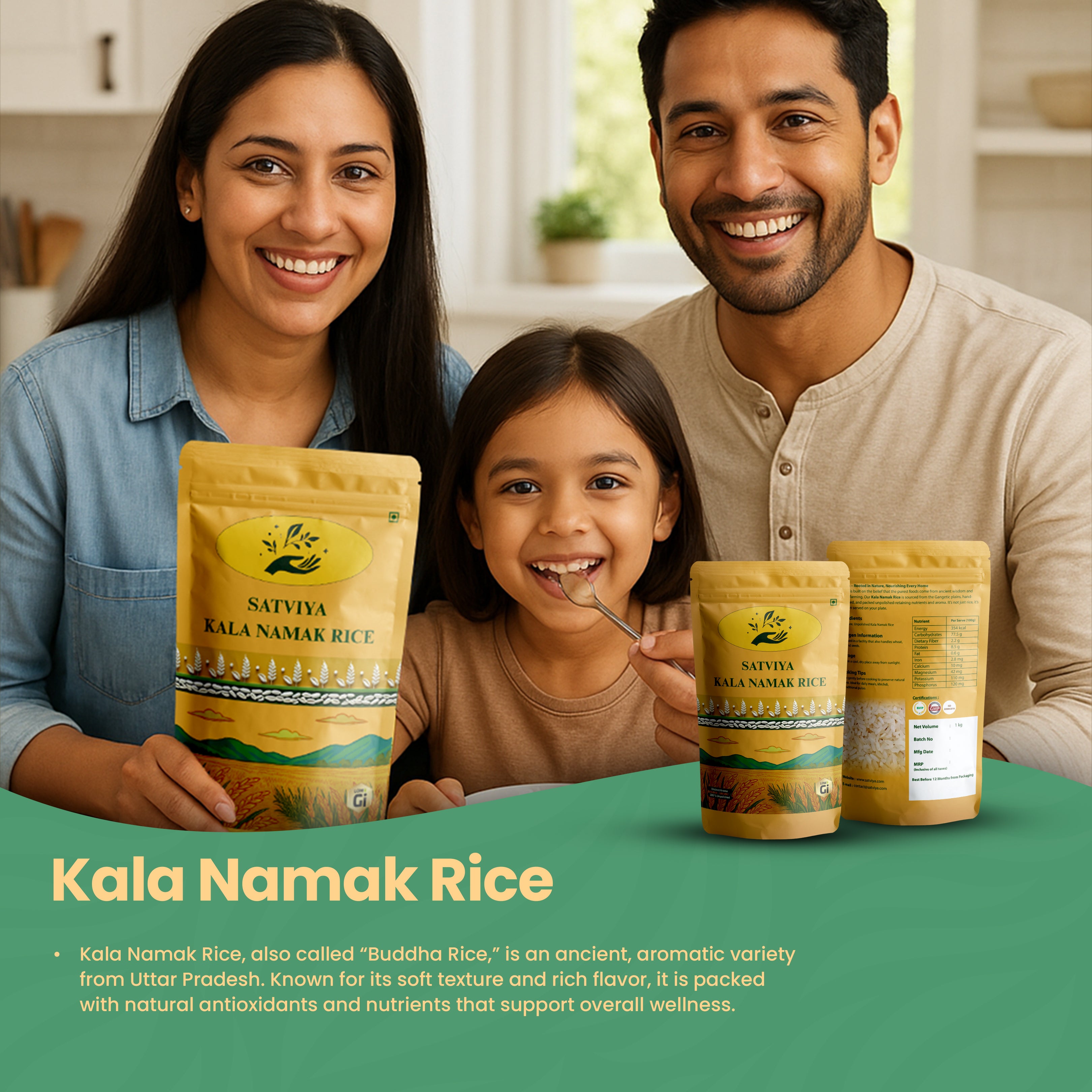 Satviya - Kala Namak rice with low GI