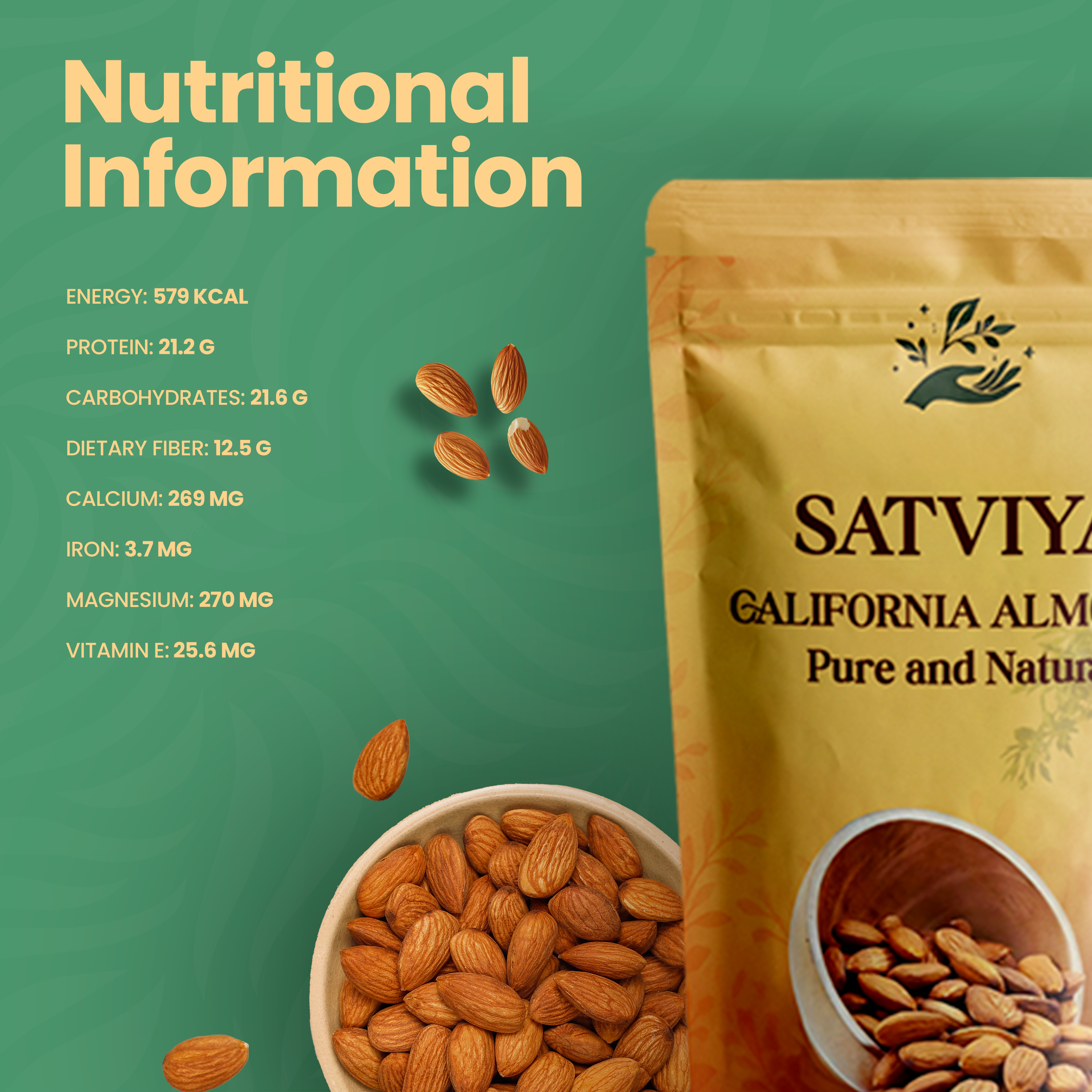 Satviya - Organic & Pure California Almonds