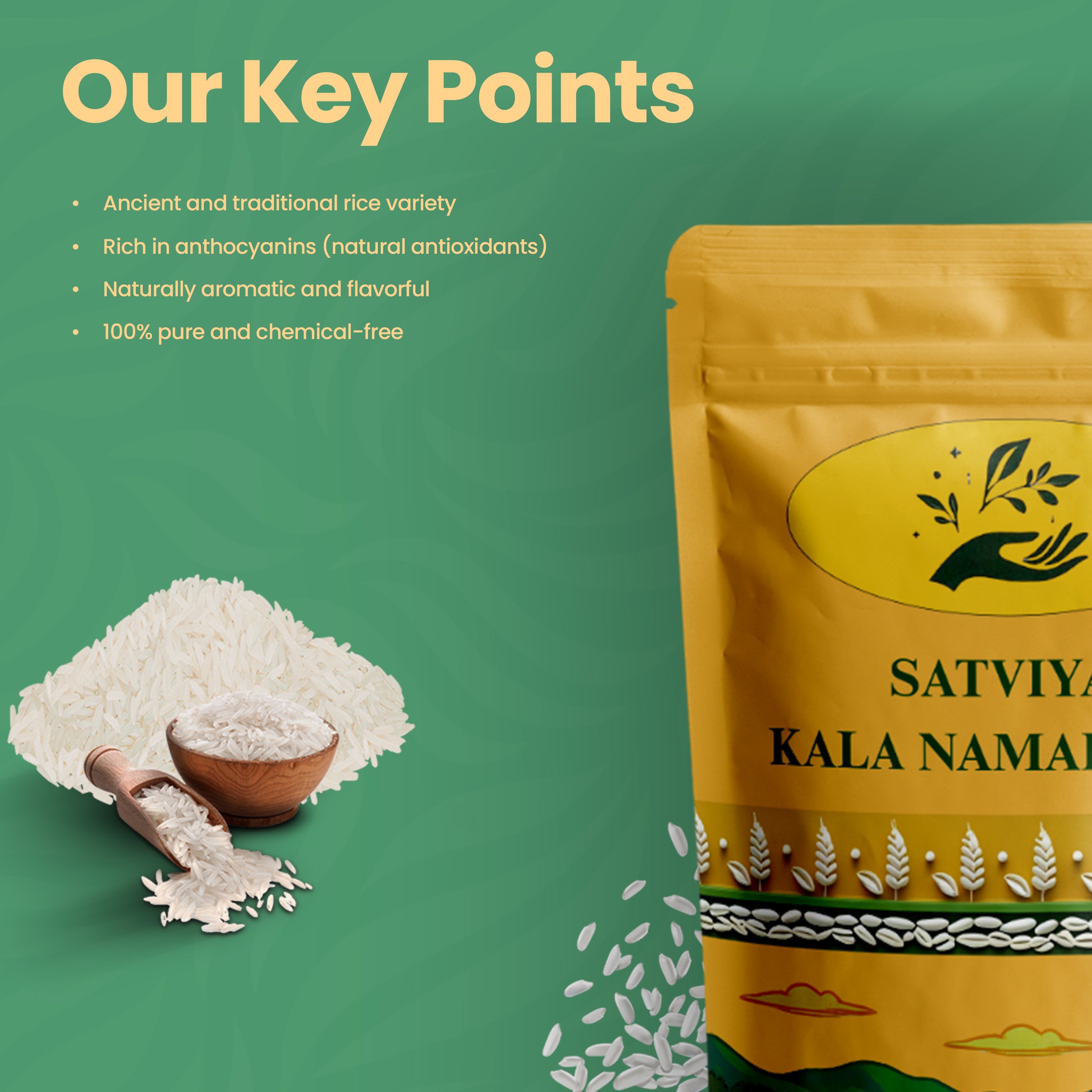 Satviya - Kala Namak rice with low GI