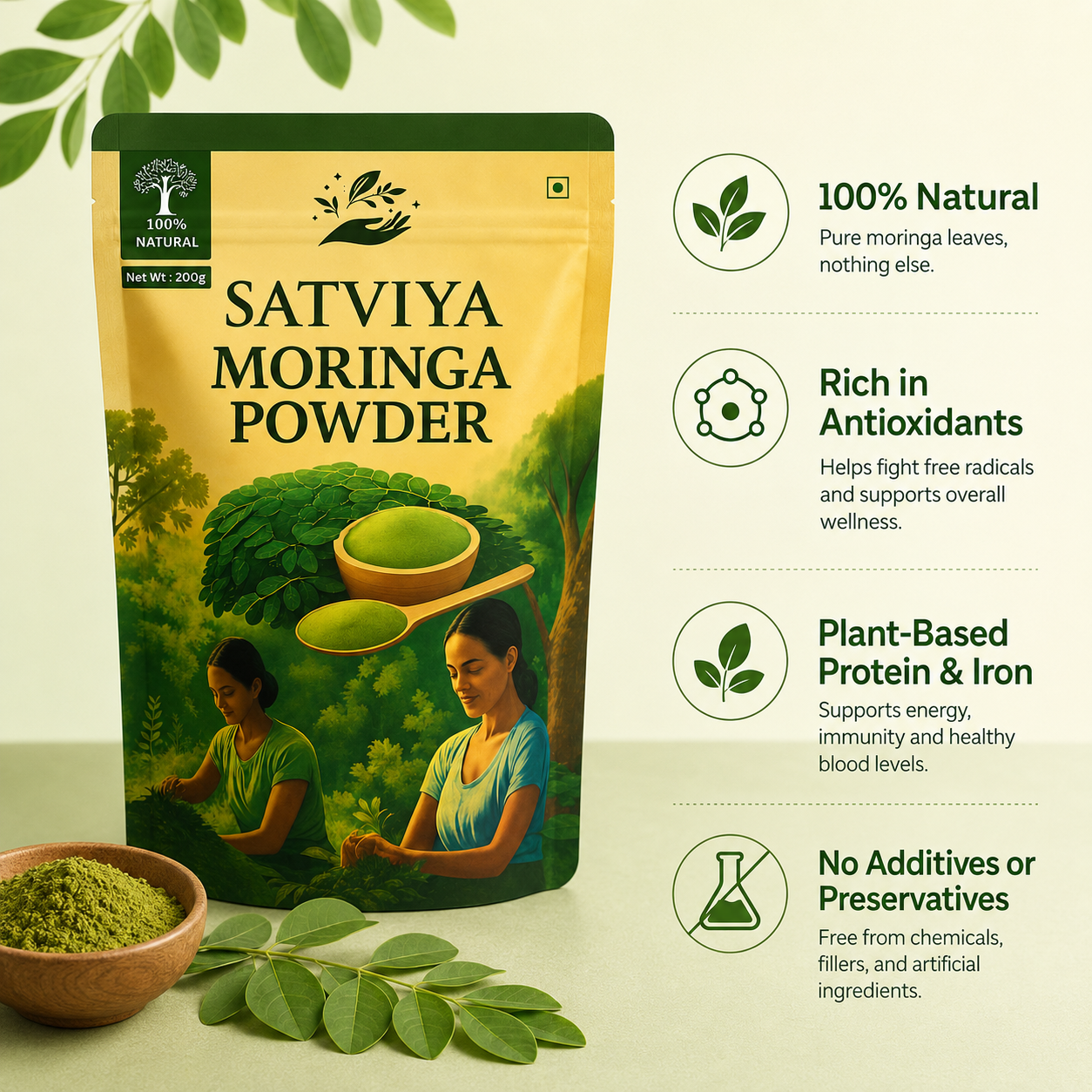 Satviya Moringa Powder Organic India