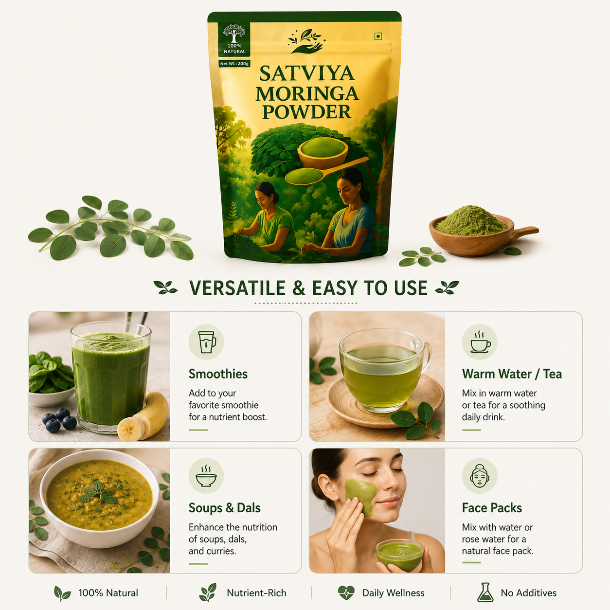 Satviya Moringa Powder Organic India