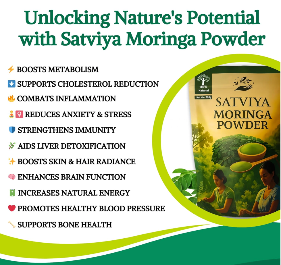 Satviya Organic Moringa Powder 200g
