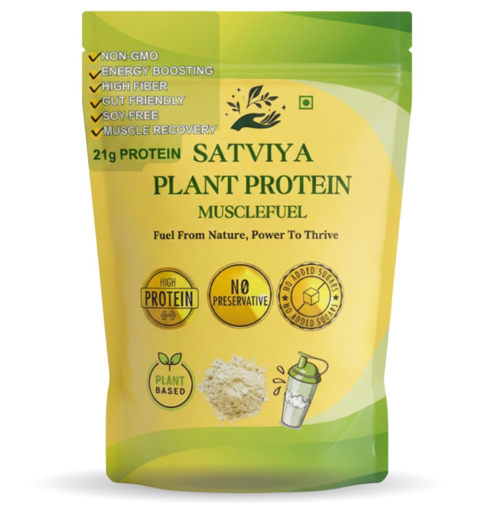 Satviya- MUSCLEFUEL Organic Plant Protein Powder 250g