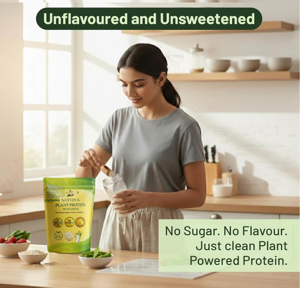 Satviya- MUSCLEFUEL Organic Plant Protein Powder 250g