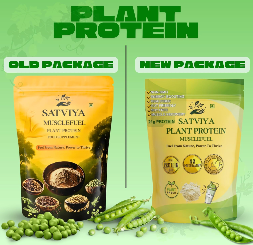 Satviya- MUSCLEFUEL Organic Plant Protein Powder 250g